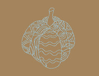 Doodle Pumpkin Machine Embroidery Design, 2 sizes - sproutembroiderydesigns