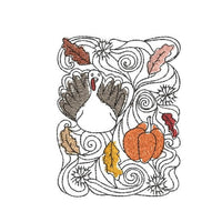 Doodle Thanksgiving Turkey Machine Embroidery Design-2 sizes available - sproutembroiderydesigns