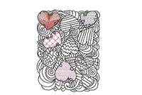 Doodle Heart Machine Embroidery Design - sproutembroiderydesigns