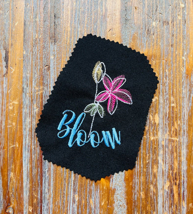 Bloom Sketch Flower Machine Embroidery Design - sproutembroiderydesigns