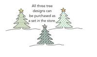 Motif Christmas Tree Machine Embroidery Design, 2 sizes - sproutembroiderydesigns