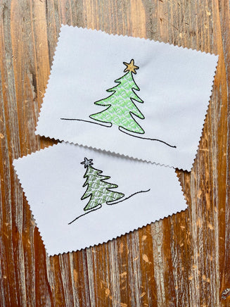 Motif Christmas Tree Machine Embroidery Design, 2 sizes - sproutembroiderydesigns