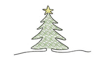 Motif Christmas Tree Machine Embroidery Design, 2 sizes - sproutembroiderydesigns