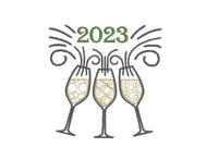 Happy New Year 2023 Machine Embroidery Design - sproutembroiderydesigns
