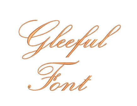 Gleeful Alphabet Script Font Machine Embroidery Design, 3 sizes, Format BX, PES, DST, VP3, dst, hus, jef, vip, vp3, plus more - sproutembroiderydesigns