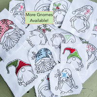 Christmas Hat Gnome Machine Embroidery Design, 2 sizes - sproutembroiderydesigns