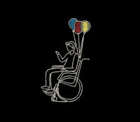 Balloons Wheelchair Machine Embroidery Design, 2 sizes - sproutembroiderydesigns