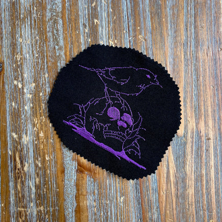 Crow and Skull Machine Embroidery Design, 2 Sizes, Skull embroidery design - sproutembroiderydesigns