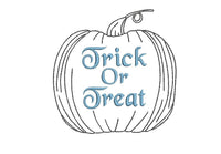 Halloween Trick or Treat Pumpkin Machine Embroidery Design, 2 sizes, Halloween embroidery design - sproutembroiderydesigns