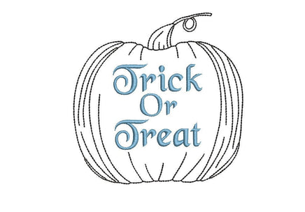 Halloween Trick or Treat Pumpkin Machine Embroidery Design, 2 sizes, Halloween embroidery design - sproutembroiderydesigns