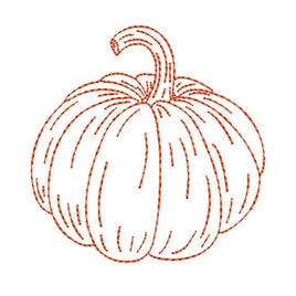 Pumpkin Outline Machine Embroidery Design - sproutembroiderydesigns
