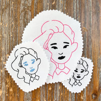 Teenage Girl Machine Embroidery Design, 3 sizes - sproutembroiderydesigns