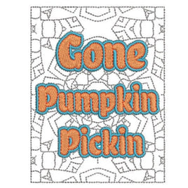 Gone Pumpkin Picking Embroidery Design - sproutembroiderydesigns