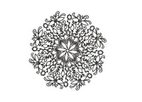 Floral Mandala Machine Embroidery Design, 2 sizes - sproutembroiderydesigns