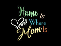 Home Is Where Your Mom Machine Embroidery Design, 2 sizes - sproutembroiderydesigns