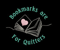 Bookmarks are for Quitters Machine Embroidery Design, Book Embroidery Design - sproutembroiderydesigns