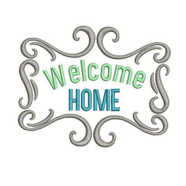 Welcome Home Machine Embroidery Design, 2 Sizes, New Home Embroidery Design - sproutembroiderydesigns