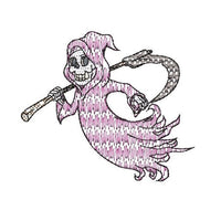 Grim Reaper Machine Embroidery Design, 2 Sizes, Halloween embroidery design - sproutembroiderydesigns