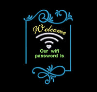Wifi Password Machine Embroidery Design, 2 sizes, Quick Stitch - sproutembroiderydesigns