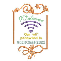 Wifi Password Machine Embroidery Design, 2 sizes, Quick Stitch - sproutembroiderydesigns