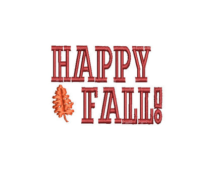 Happy Fall Machine Embroidery Design, Thanksgiving embroidery - sproutembroiderydesigns