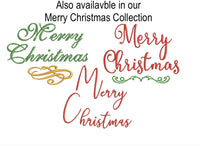 Merry Christmas Machine Embroidery Design, 3 sizes, Christmas wording - sproutembroiderydesigns
