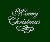 Merry Christmas Machine Embroidery Design, 3 sizes - sproutembroiderydesigns