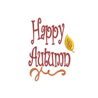 Happy Autumn Machine Embroidery Design - sproutembroiderydesigns