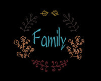 Thanksgiving Family Wreath Machine Embroidery Design - sproutembroiderydesigns