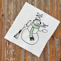 Scarf Snowman Machine Embroidery Design, 2 sizes - sproutembroiderydesigns