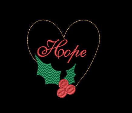 Christmas Heart Wreath Monogram Frame Machine Embroidery Design - sproutembroiderydesigns