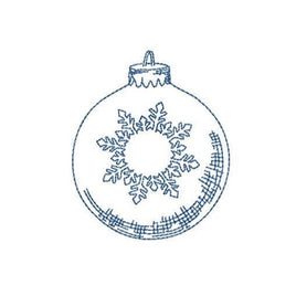 Vintage Christmas Snowflake Ornament Machine Embroidery Design, Christmas ornament embroidery design, 2 sizes, quick stitch - sproutembroiderydesigns