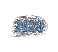 2023 machine embroidery design, Happy New Year embroidery design, scribble design - sproutembroiderydesigns