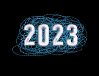 2023 machine embroidery design, Happy New Year embroidery design, scribble design - sproutembroiderydesigns
