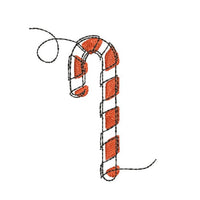 Christmas Candy Cane Machine Embroidery Design, 3 Sizes, Christmas embroidery design, Candy Cane embroidery design - sproutembroiderydesigns