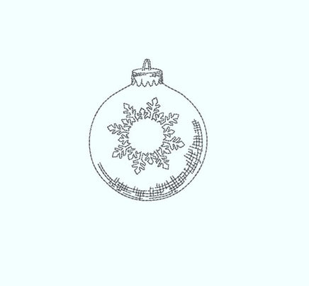Vintage Christmas Snowflake Ornament Machine Embroidery Design, Christmas ornament embroidery design, 2 sizes, quick stitch - sproutembroiderydesigns