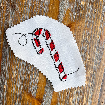 Christmas Candy Cane Machine Embroidery Design, 3 Sizes, Christmas embroidery design, Candy Cane embroidery design - sproutembroiderydesigns