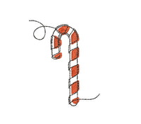 Christmas Candy Cane Machine Embroidery Design, 3 Sizes, Christmas embroidery design, Candy Cane embroidery design - sproutembroiderydesigns
