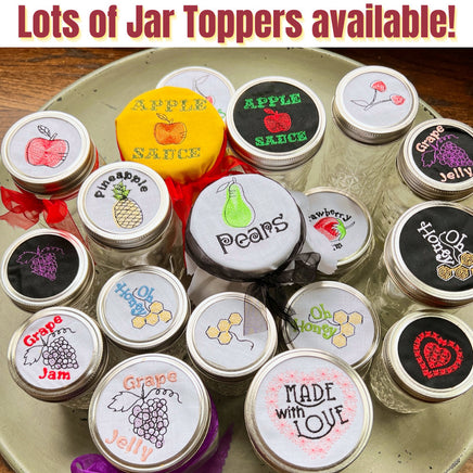 Jar Topper Apple Butter Embroidery Design, 3 Sizes, Apple Jar Topper Design - sproutembroiderydesigns