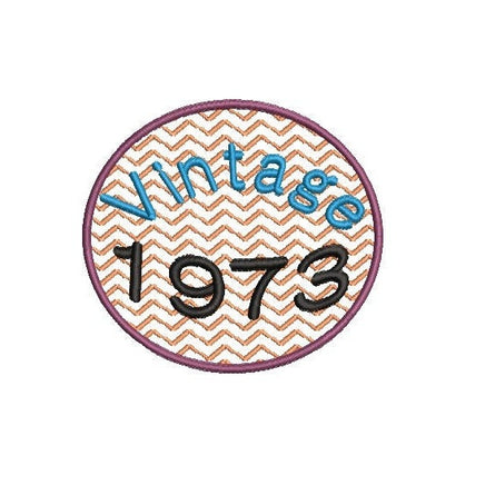 1973 Seal Machine Embroidery Design, 50th Birthday embroidery design, 4x4 and 5x7 hoops, year embroidery - sproutembroiderydesigns