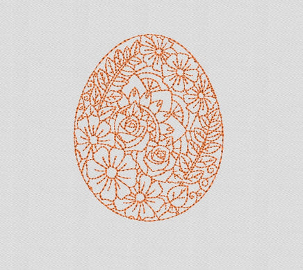 Mandala Easter Egg Machine Embroidery Design, Ornate Easter Egg embroidery design - sproutembroiderydesigns
