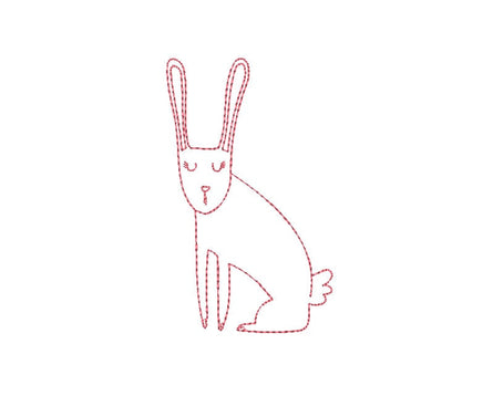 Collection of Rabbit Machine Embroidery Design, 5 Designs, Easter Bunny Embroidery Design, 4x4 hoop, 5x7 hoop, quick stitch - sproutembroiderydesigns