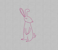 Collection of Rabbit Machine Embroidery Design, 5 Designs, Easter Bunny Embroidery Design, 4x4 hoop, 5x7 hoop, quick stitch - sproutembroiderydesigns