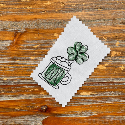 St. Patrick's Day Machine Embroidery Design Collection, 4 Designs, Clover design, beer embroidery, Leprechaun embroidery design - sproutembroiderydesigns