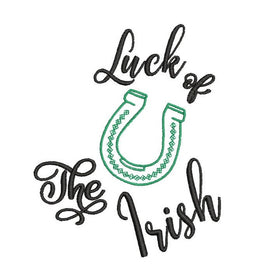 Luck of the Irish St. Patrick's Day Machine Embroidery Design, 5x7 Hoop - sproutembroiderydesigns
