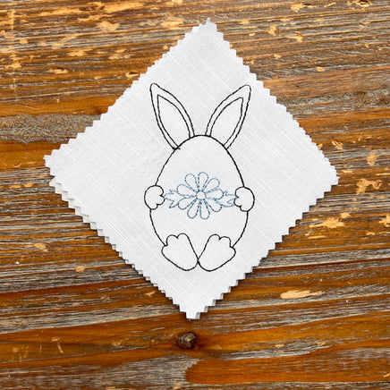 Hiding Easter Bunny Egg Machine Embroidery Design, 4x4 hoop - sproutembroiderydesigns