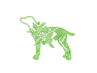 Flower Dog Machine Embroidery Design, Dog Embroidery Design - sproutembroiderydesigns