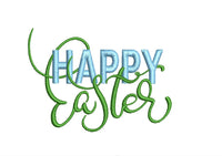 Happy Easter Machine Embroidery Design, Happy easter Script design, Design #5 - sproutembroiderydesigns