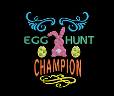 Easter Egg Hunt Champion Machine Embroidery Design, 2 Sizes - sproutembroiderydesigns