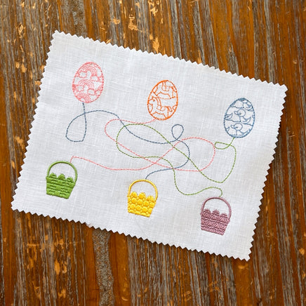 Easter Egg Maze Game Machine Embroidery Design, 5x7 - sproutembroiderydesigns
